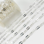 Load image into Gallery viewer, Sterling Silver Flat Paperclip Chain