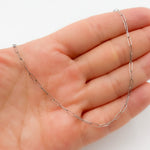 Load image into Gallery viewer, Oxidized Sterling Silver Smooth Paperclip Necklace