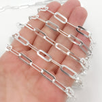 Load image into Gallery viewer, Sterling Silver Flat Paperclip Chain
