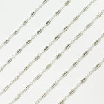 Load image into Gallery viewer, Sterling Silver Satellite Bar Link Chain