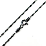 Load image into Gallery viewer, Black Rhodium Sterling Silver Satellite Necklace