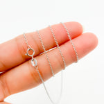 Load image into Gallery viewer, 030RFLGWG18K. 18K Solid White Gold Cable Link Chain