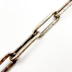 Load image into Gallery viewer, Oxidized Sterling Silver Matt Paperclip Chain
