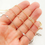 Load image into Gallery viewer, Cubic Zirconia Round 3mm Shape Connector With Chain Between