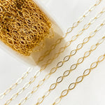 Load image into Gallery viewer, 14K Yellow Gold Filled Flat Diamond and Round Link Chain