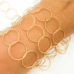 Load image into Gallery viewer, 14K Gold Filled Twisted Round Link Chain