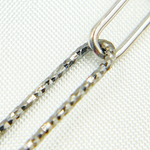 Load image into Gallery viewer, Black Rhodium 925 Sterling Silver Smooth & Diamond Cut Paperclip Chain