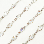 Load image into Gallery viewer, Cubic Zirconia Pear Shape Connected Chain.