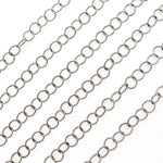 Load image into Gallery viewer, Black Rhodium Sterling Silver Twisted Round Link Chain