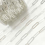 Load image into Gallery viewer, 925 Sterling Silver Flat Paperclip Link Chain