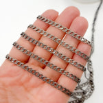 Load image into Gallery viewer, Oxidized Sterling Silver Curb Chain