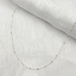 Load image into Gallery viewer, White Sterling Silver Chain with Gold Plated Cubes