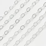 Load image into Gallery viewer, Sterling Silver Oval Textured Cable Link Chain