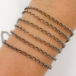 Load image into Gallery viewer, Oxidized Sterling Silver Rolo Chain