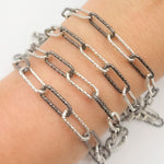 Load image into Gallery viewer, Sterling Silver Diamond Cut Paperclip Chain