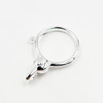 Load image into Gallery viewer, 23MM White Sterling Silver Round Trigger Clasp
