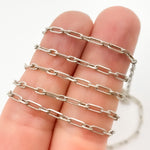 Load image into Gallery viewer, Oxidized Sterling Silver Long and Short Link Chain