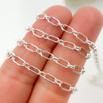 Load image into Gallery viewer, Sterling Silver Flat Marquise Shape Link Chain