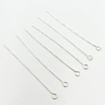 Load image into Gallery viewer, Gauge White Sterling Silver Eye Pin 1.5 Inch Headpin