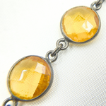 Load image into Gallery viewer, Hydro Quartz Round Shape Bezel Oxidized Wire Chain.