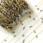 Load image into Gallery viewer, Cubic Zirconia Triangle 3mm Shape Dangle Chain