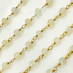 Load image into Gallery viewer, Natural Chalcedony Gold Plated Wire Chain.