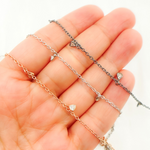 Load image into Gallery viewer, Cubic Zirconia Triangle 3mm Shape Dangle Chain
