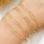Load image into Gallery viewer, Gold Plated 925 Sterling Silver Paperclip Chain.
