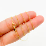 Load image into Gallery viewer, 030RFLG18K. 18K Solid Yellow Gold Cable Link Chain