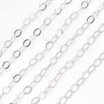 Load image into Gallery viewer, Sterling Silver Flat Oval Cable Chain