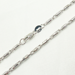 Load image into Gallery viewer, 14K Solid White Gold Cable Chain