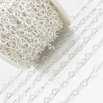 Load image into Gallery viewer, Sterling Silver Open Textured Heart Chain