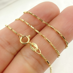 Load image into Gallery viewer, 14k Solid Yellow Gold Bars Link Chain