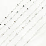 Load image into Gallery viewer, Sterling Silver Paperclip and Diamond Cut Marina Link Chain