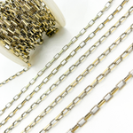 Load image into Gallery viewer, Two Tone Black Rhodium and Gold Plated Paperclip Chain