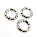 Load image into Gallery viewer, 15MM Black Rhodium Sterling Silver Round Clasp