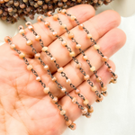 Load image into Gallery viewer, Coated Peach Quartz Wire Chain