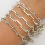 Load image into Gallery viewer, Sterling Silver Diamond Cut Paperclip Chain