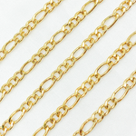 Load image into Gallery viewer, Gold Plated 925 Sterling Silver Gold Plated Figaro Chain.