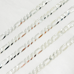 Load image into Gallery viewer, Sterling Silver Figaro Flat Chain
