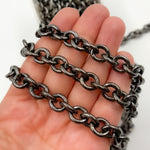 Load image into Gallery viewer, Black Rhodium Sterling Silver Cable Chain