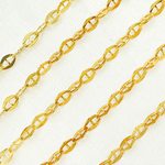 Load image into Gallery viewer, Gold Plated 925 Sterling Silver Flat Marina Link Chain.