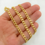 Load image into Gallery viewer, Gold Plated Matte Sterling Silver Flat Curb Chain