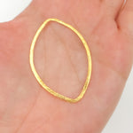 Load image into Gallery viewer, Gold-plated Sterling Silver Brushed Marquis Connector