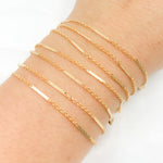 Load image into Gallery viewer, 14K Gold-Filled Cable and Bars Chain