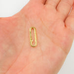 Load image into Gallery viewer, Gold-plated Sterling Silver Oval Clasp