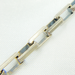 Load image into Gallery viewer, Oxidized Sterling Silver Diamond Cut Box Link Chain