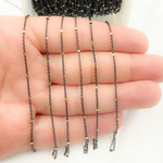 Load image into Gallery viewer, Oxidized 925 Sterling Silver Satellite Gold Plated Cube Chain