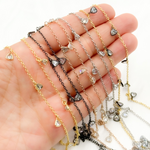 Load image into Gallery viewer, Cubic Zirconia Triangle 4mm Shape Dangle Chain