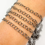 Load image into Gallery viewer, Black Rhodium Sterling Silver Cable Chain